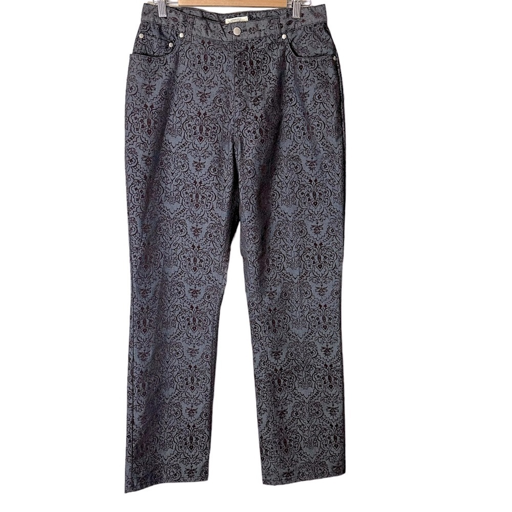 Vintage St. Johns Bay High Rise Paisley Floral Mom Jeans Size 12 Made in Bahrain